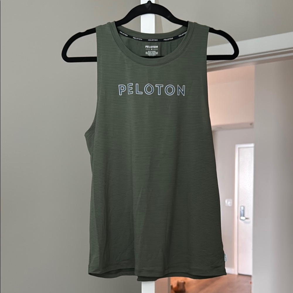 Peloton Green Sleeveless Workout Top